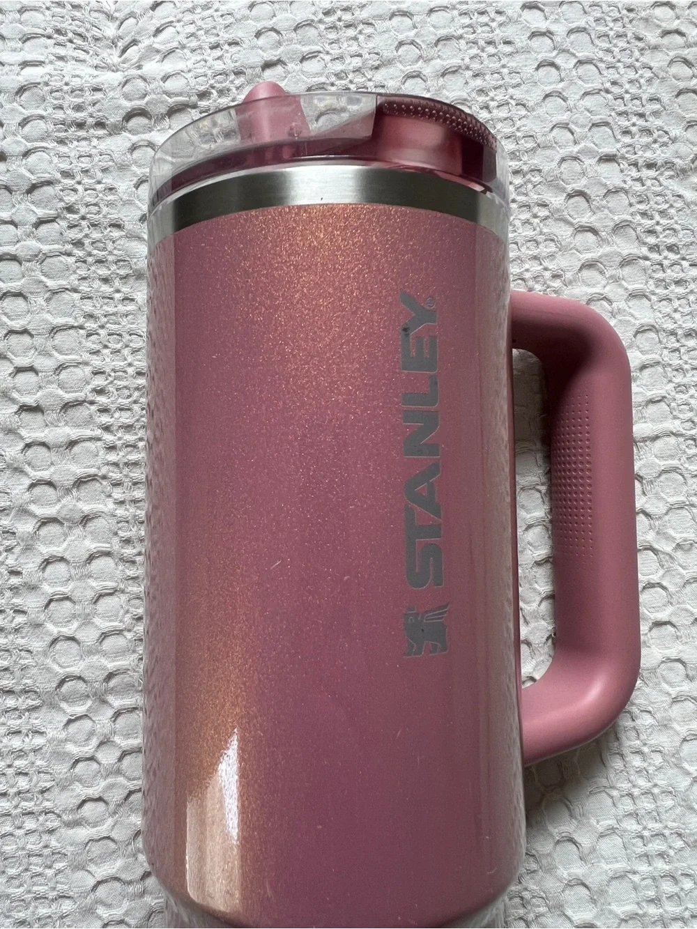 💖 Stanley 30oz Flip Straw Tumbler – Port Shimmer Pink – Excellent - Picture 9 of 10
